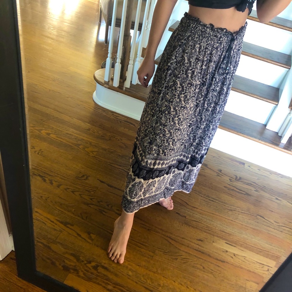 Printed ankle length skirt size s